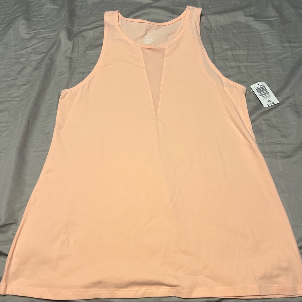 Torrid size 2 Pink Mesh Inset Tank